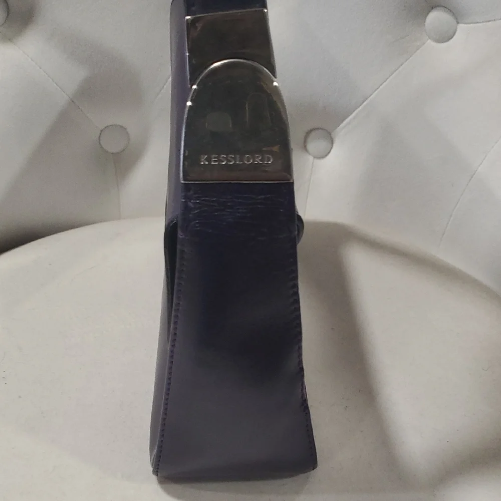 Vintage Kesslord Paris  Elegant Purple  Crescent Shoulder Bag - Picture 4 of 13